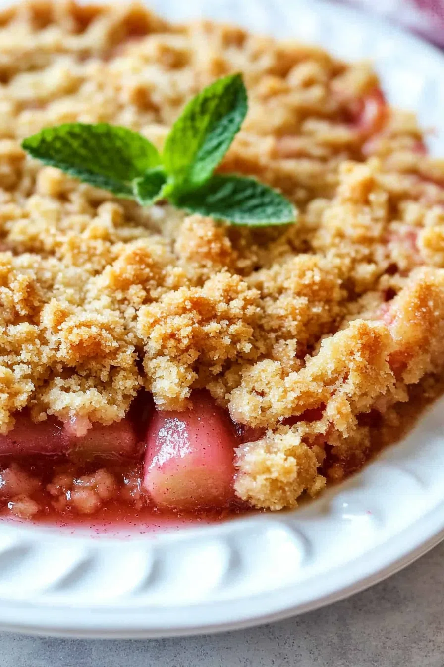 A serving of dessert on a plate with ice cream melting on top.