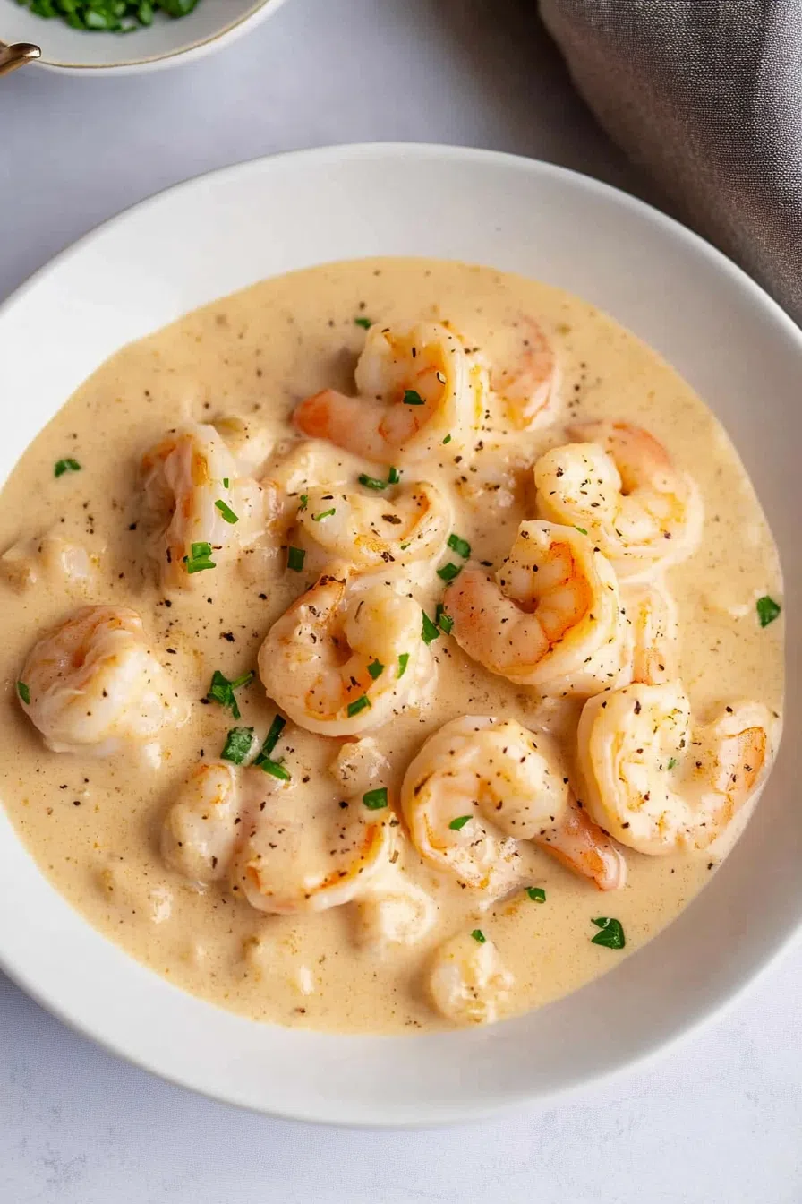 Creamy seafood dish served in a flaky pastry shell.