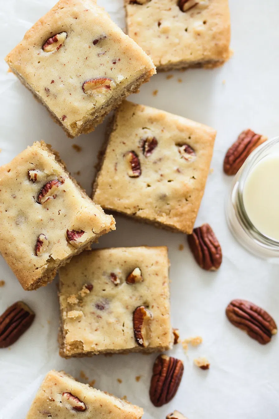 Overhead view of cookies displayed neatly on parchment paper.