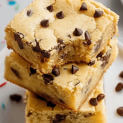 A stack of colorful dessert bars with sprinkles on a white plate.