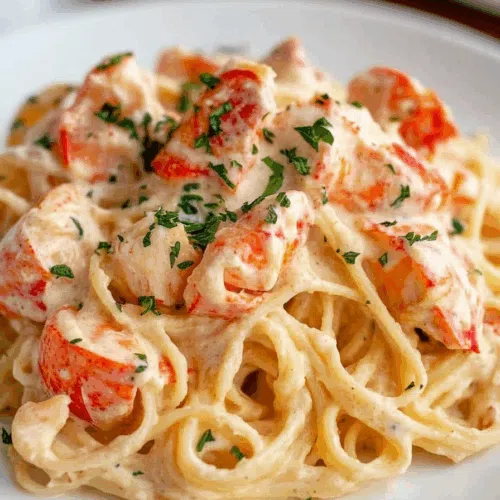 Elegant pasta dish garnished with parmesan and parsley.