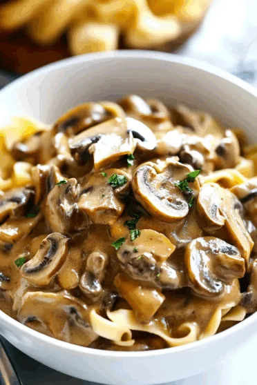 Creamy Mushroom Stroganoff