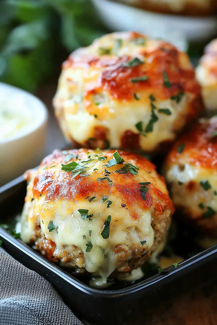 Meatloaf servings arranged neatly on a serving board, ready to eat.
