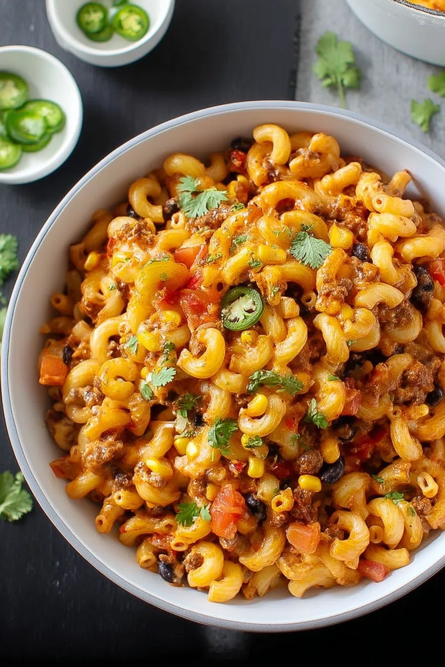 Close-up of a fork lifting a gooey, cheesy bite from a bowl of pasta.