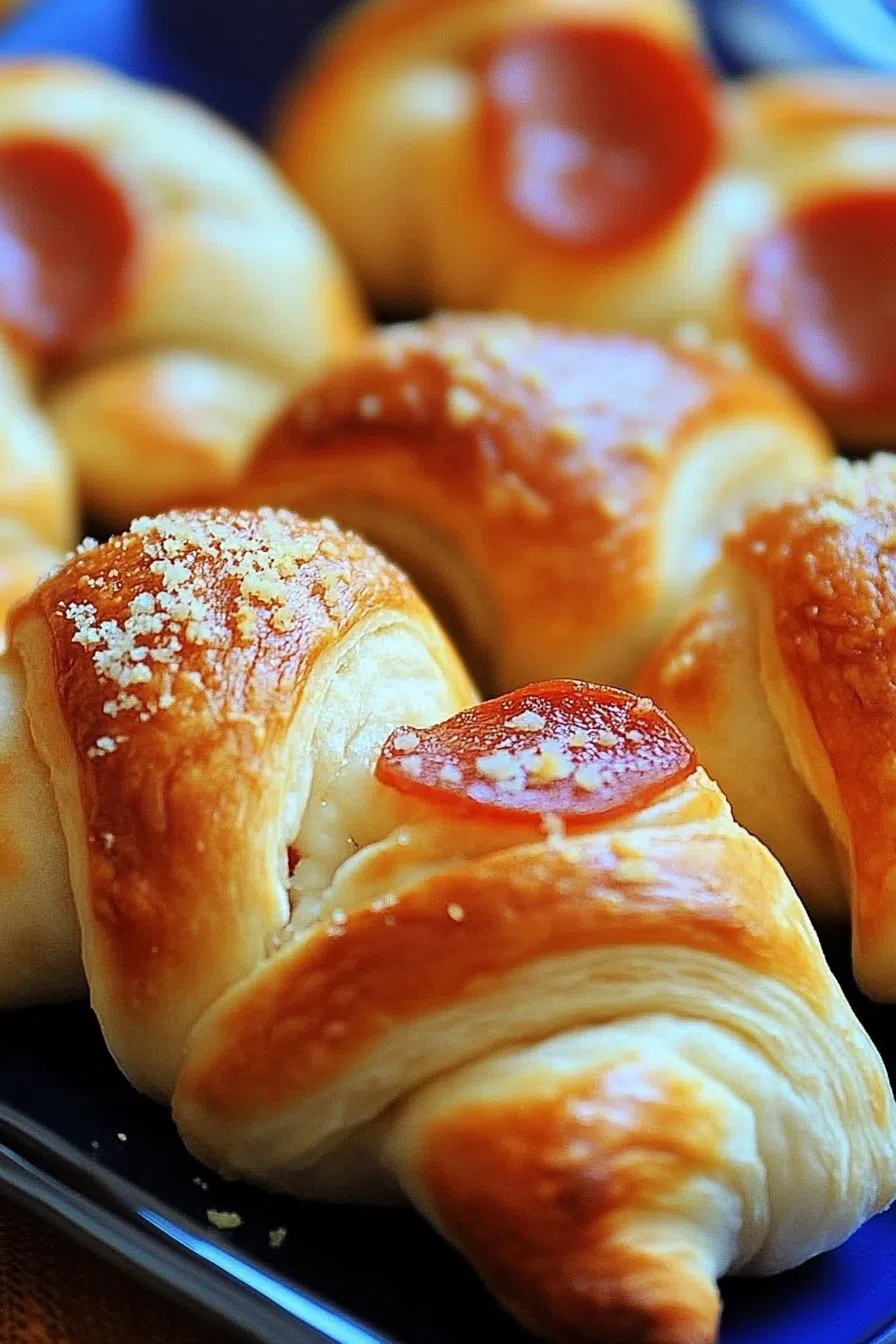 Close-up of baked pastry spirals with a crispy, browned crust.
