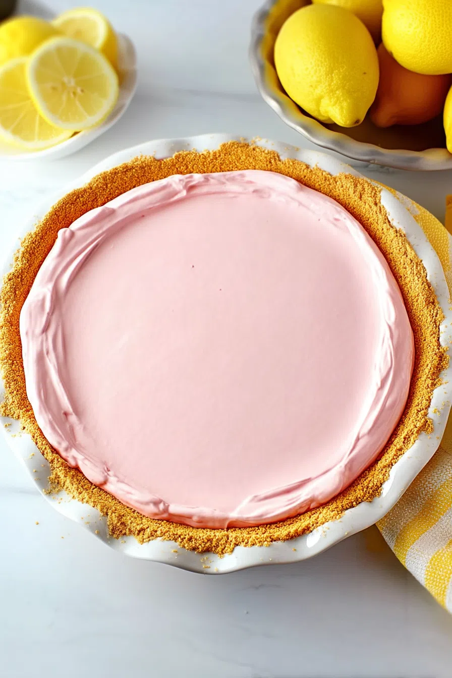 A summery pie served with fresh citrus on a patterned background.