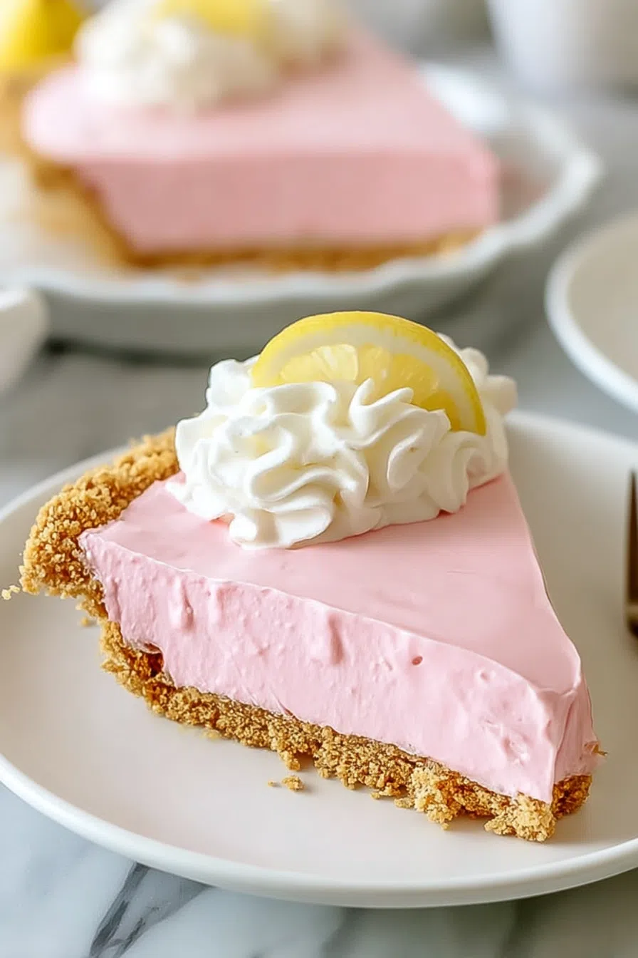 Overhead view of a chilled pie with a smooth, glossy surface.