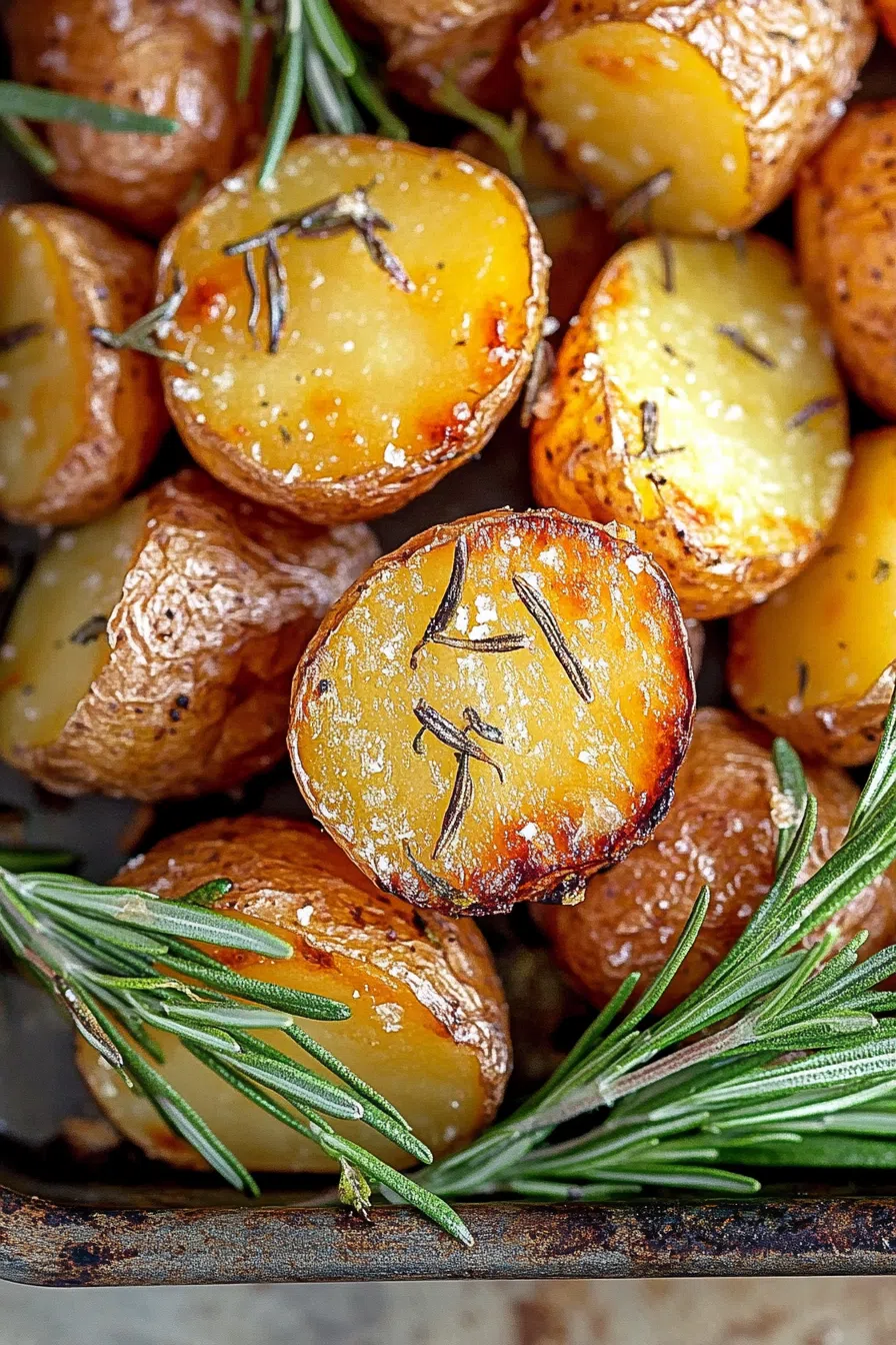 Side dish of seasoned potatoes, ready to serve.
