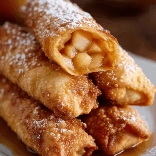 Warm, crispy treats served on plate with a drizzle of caramel in the background.