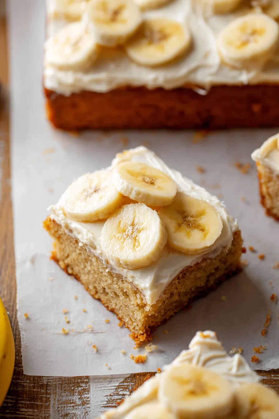 A single slice resting on a dessert fork with crumbs scattered nearby.