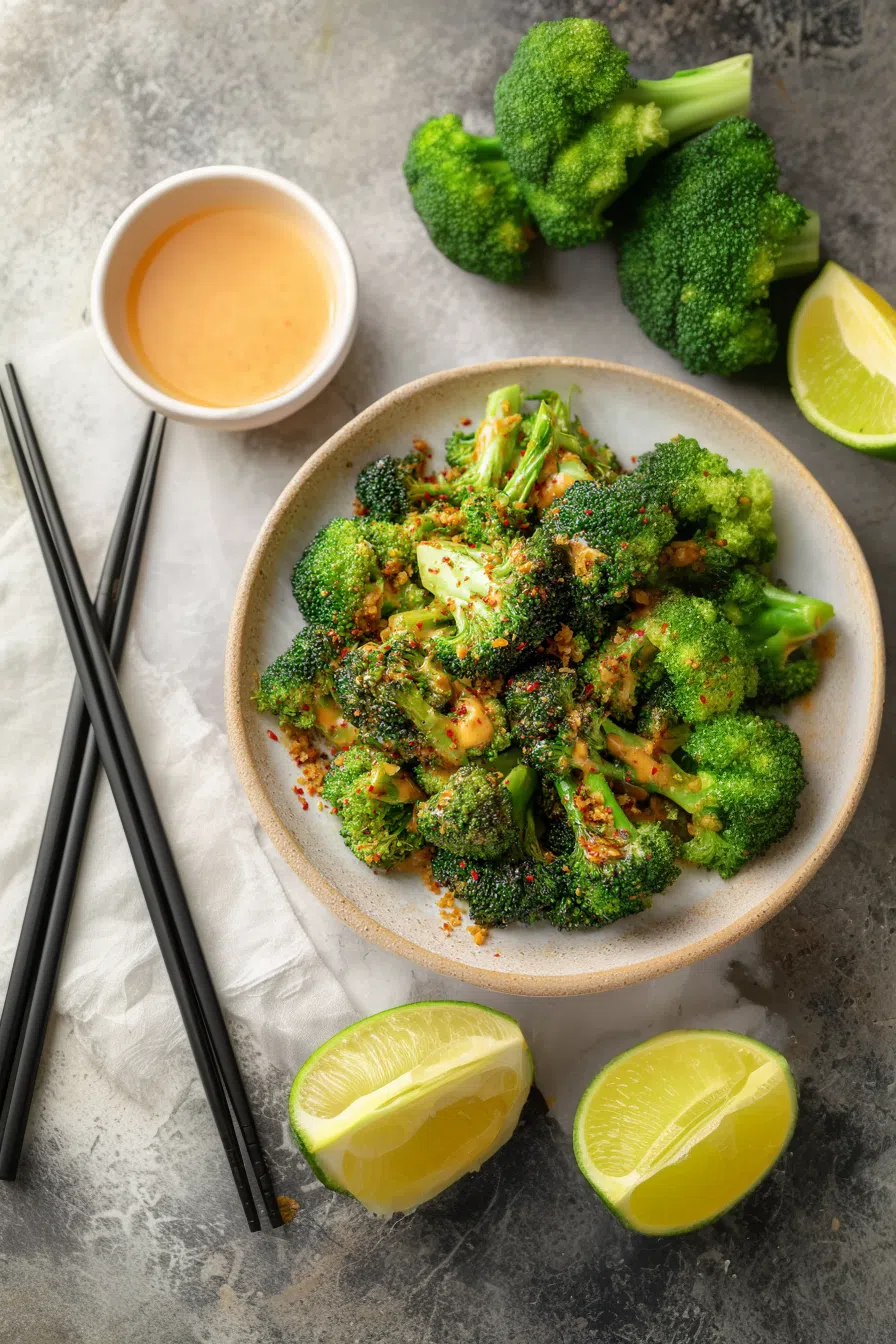 Colorful bowl of vegetables with creamy dressing and garnished with herbs.