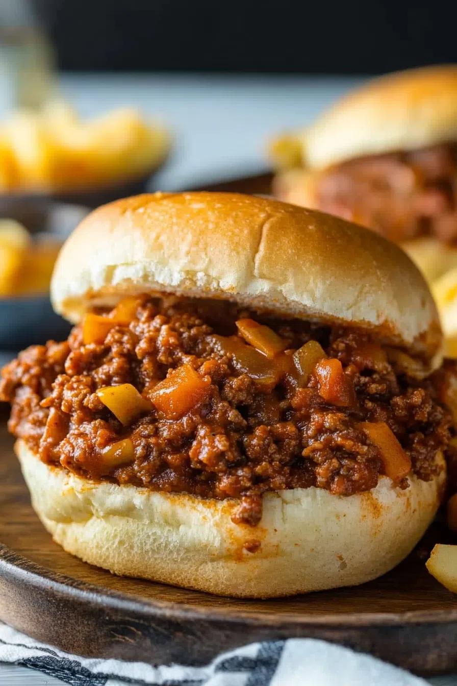 Warm, spiced chicken mixture peeking out from between soft, toasted bread.