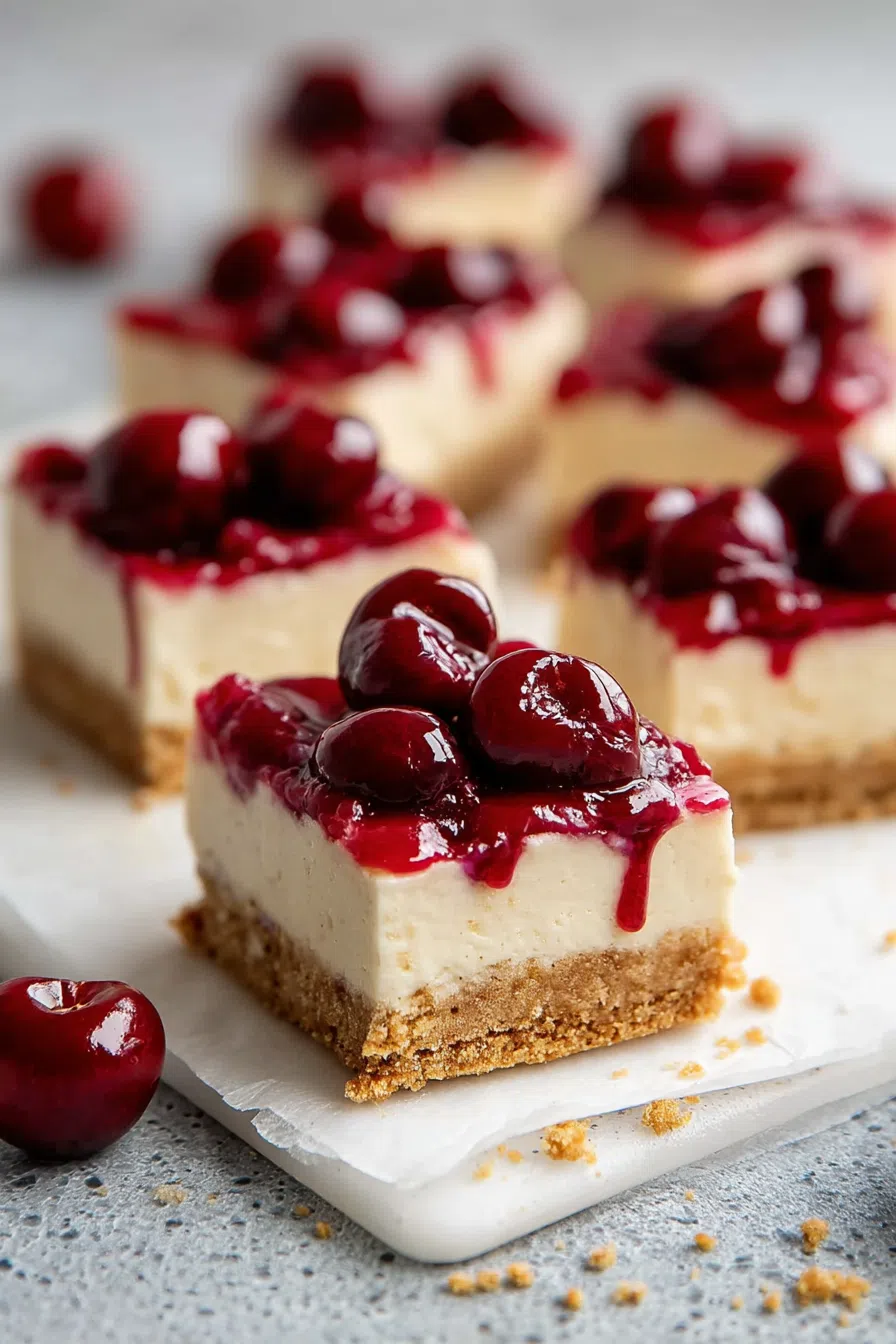 Neatly sliced baked treat showing distinct layers of crust and filling.