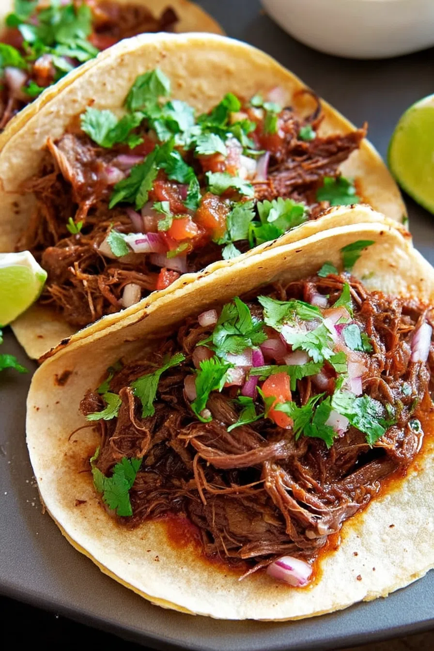 Chipotle Barbacoa Recipe warpped in tortillas as a tacos