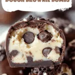 Chocolate Chip Cookie Dough Brownie Bombs