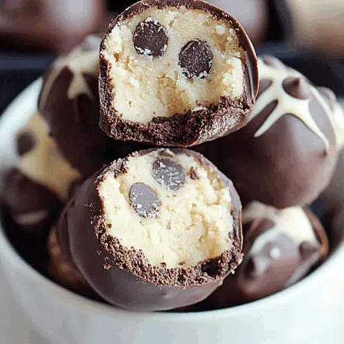 Stack of chocolate-covered confections with a bite taken out of the top one.