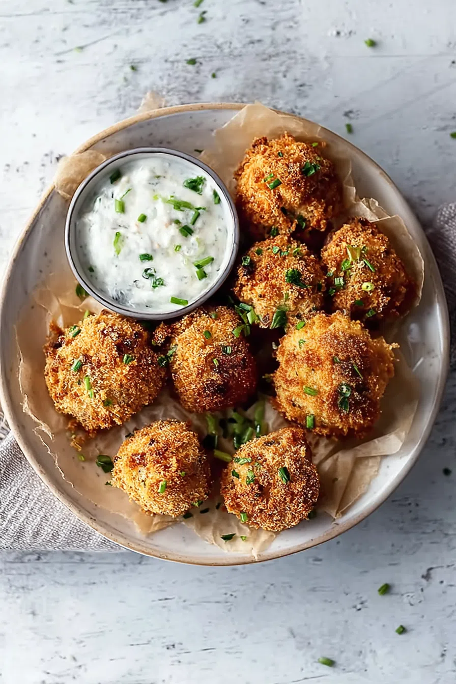 A handful of crunchy snacks resting on a plate, ready to serve.