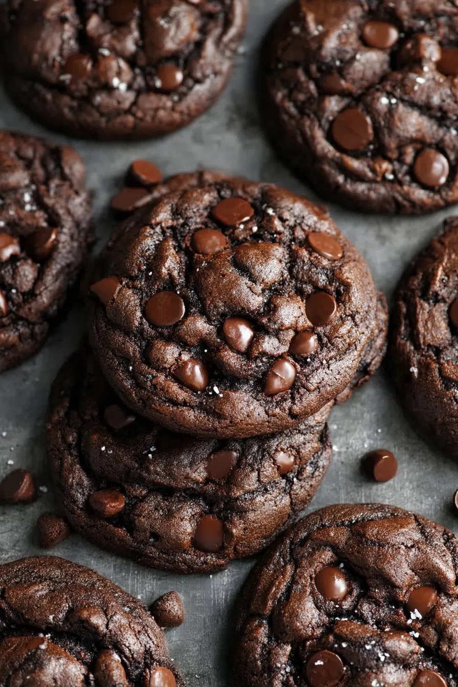 Several cookies arranged on a baking tray lined with parchment paper.