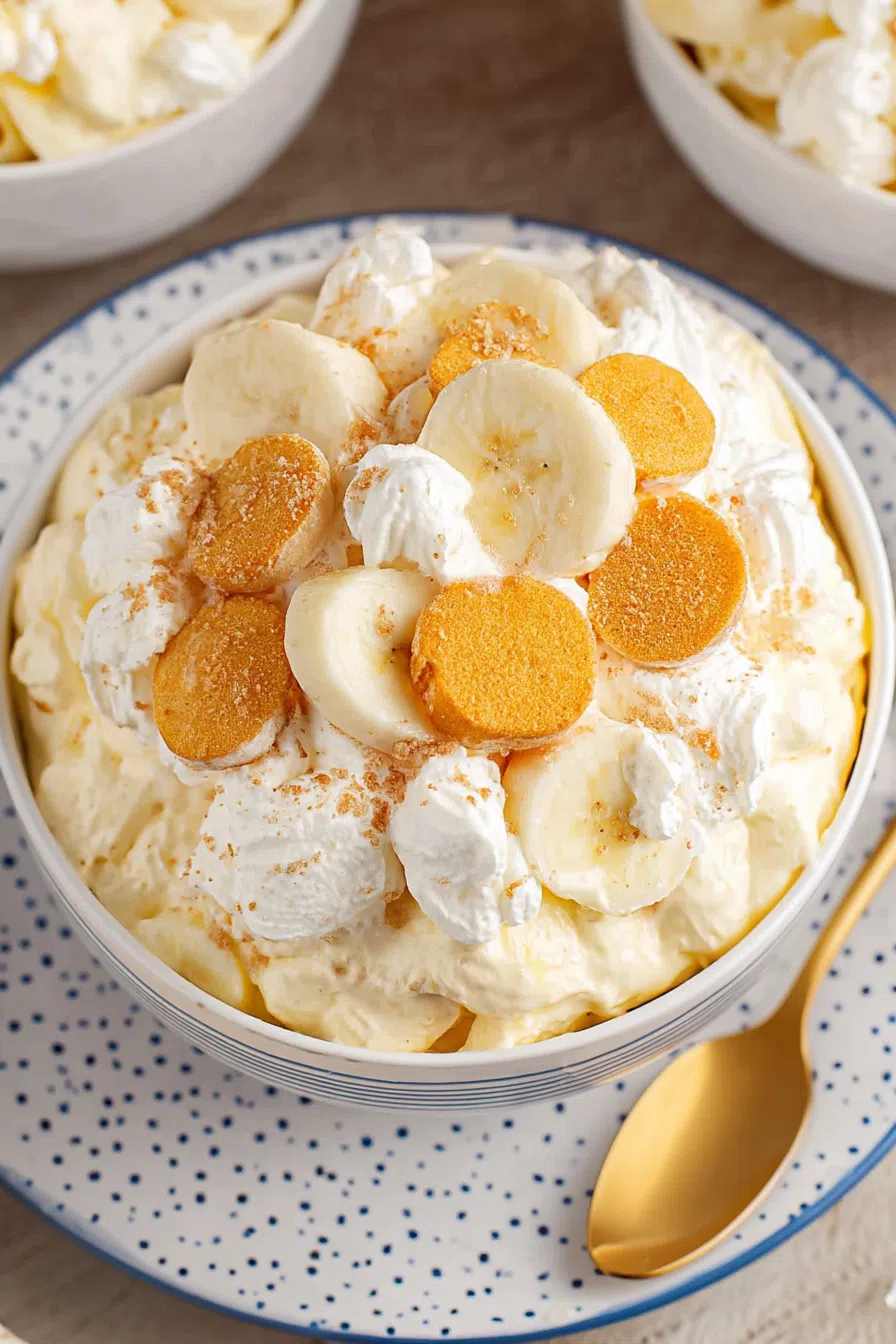 Overhead shot of a chilled dessert with a soft, whipped texture.
