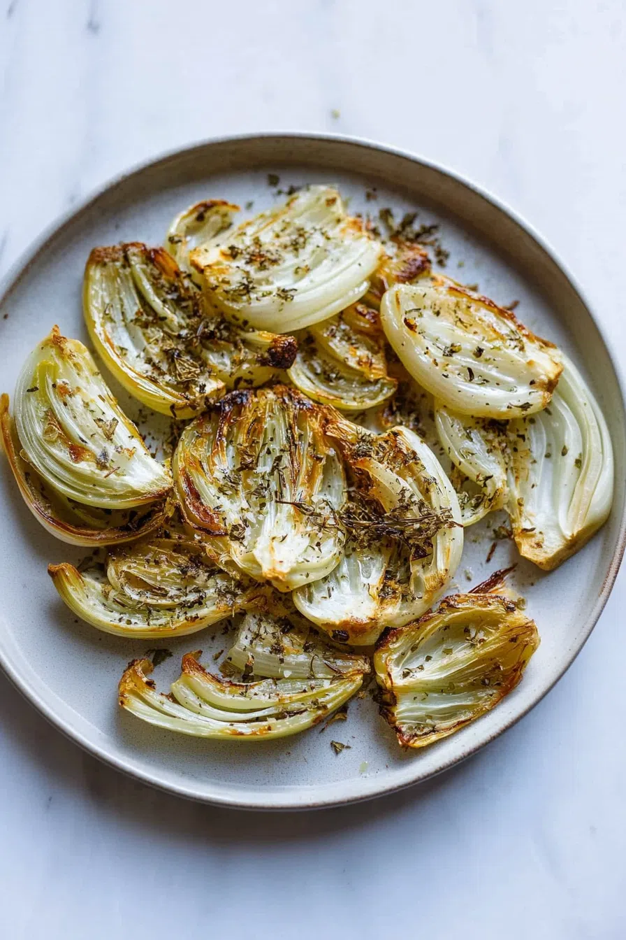 Dish of baked ingredients served in a rustic white bowl.