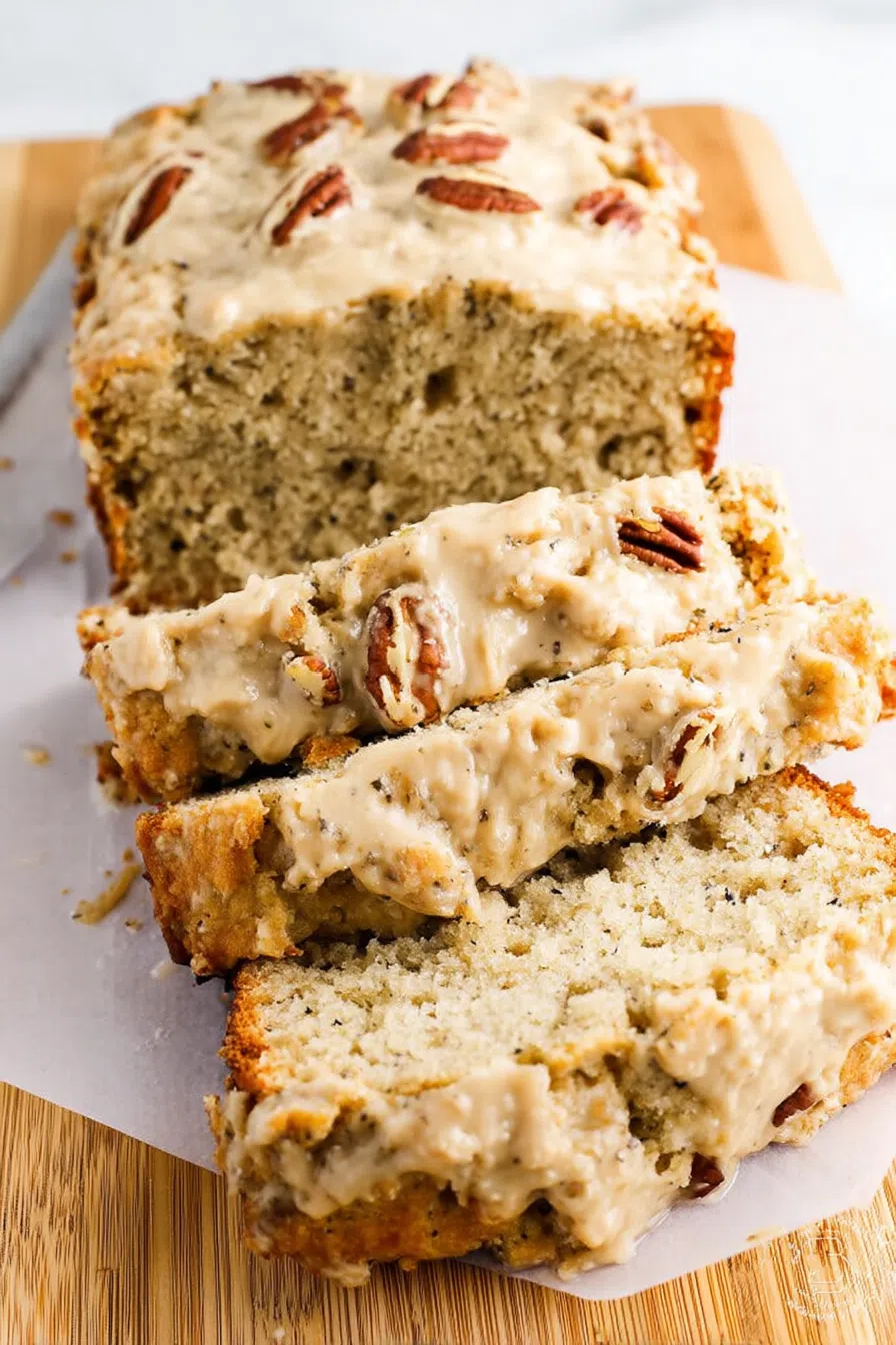 Close-up view of a moist, fruit-studded slice showing its texture.