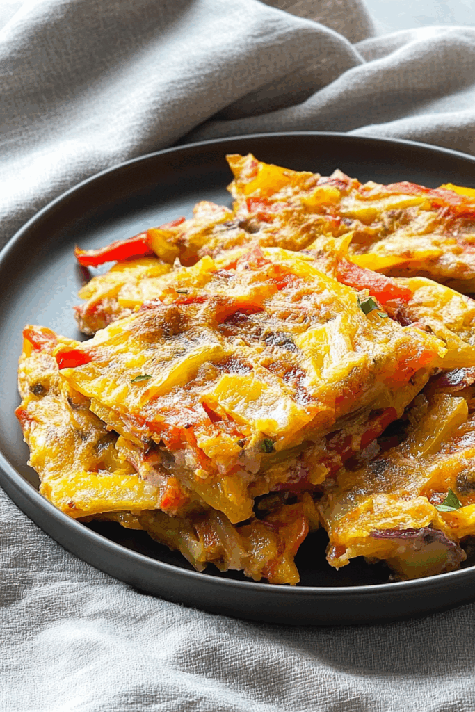 Rustic vegetable dish served in a cast iron skillet on a linen napkin.
