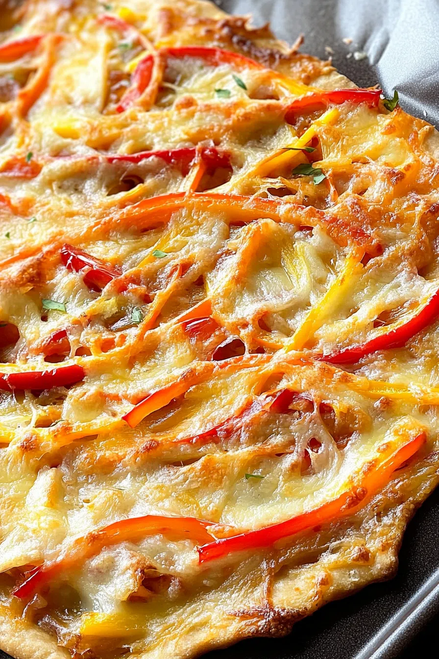 Close-up of a baked savory dish showing charred bits and fresh herbs.