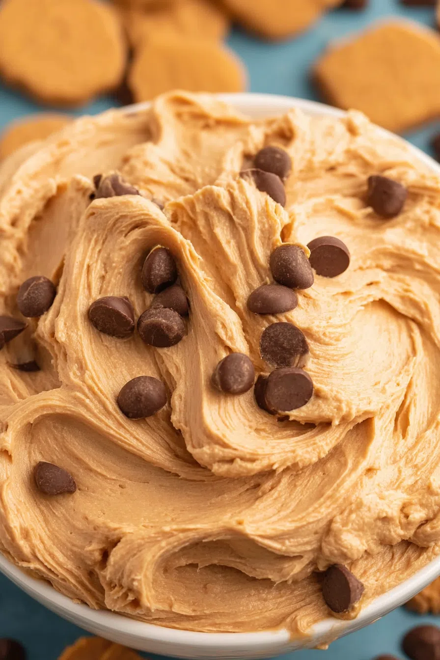Close-up of a smooth, mousse-like dessert in a white ramekin.