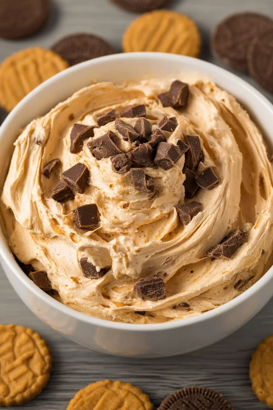 Fluffy treat presented with graham crackers on the side.