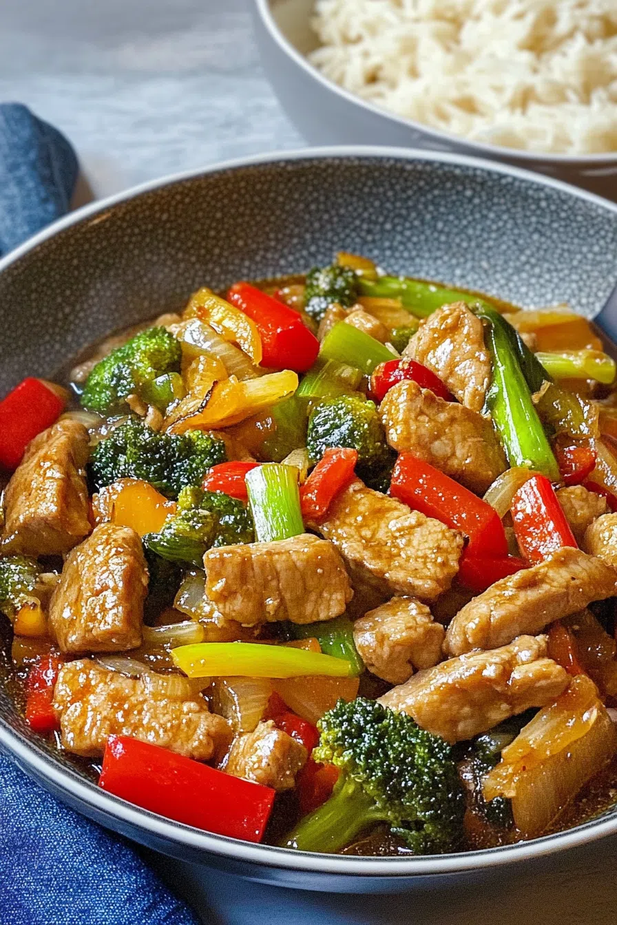 Plated stir-fry showcasing caramelized edges and a mix of textures.