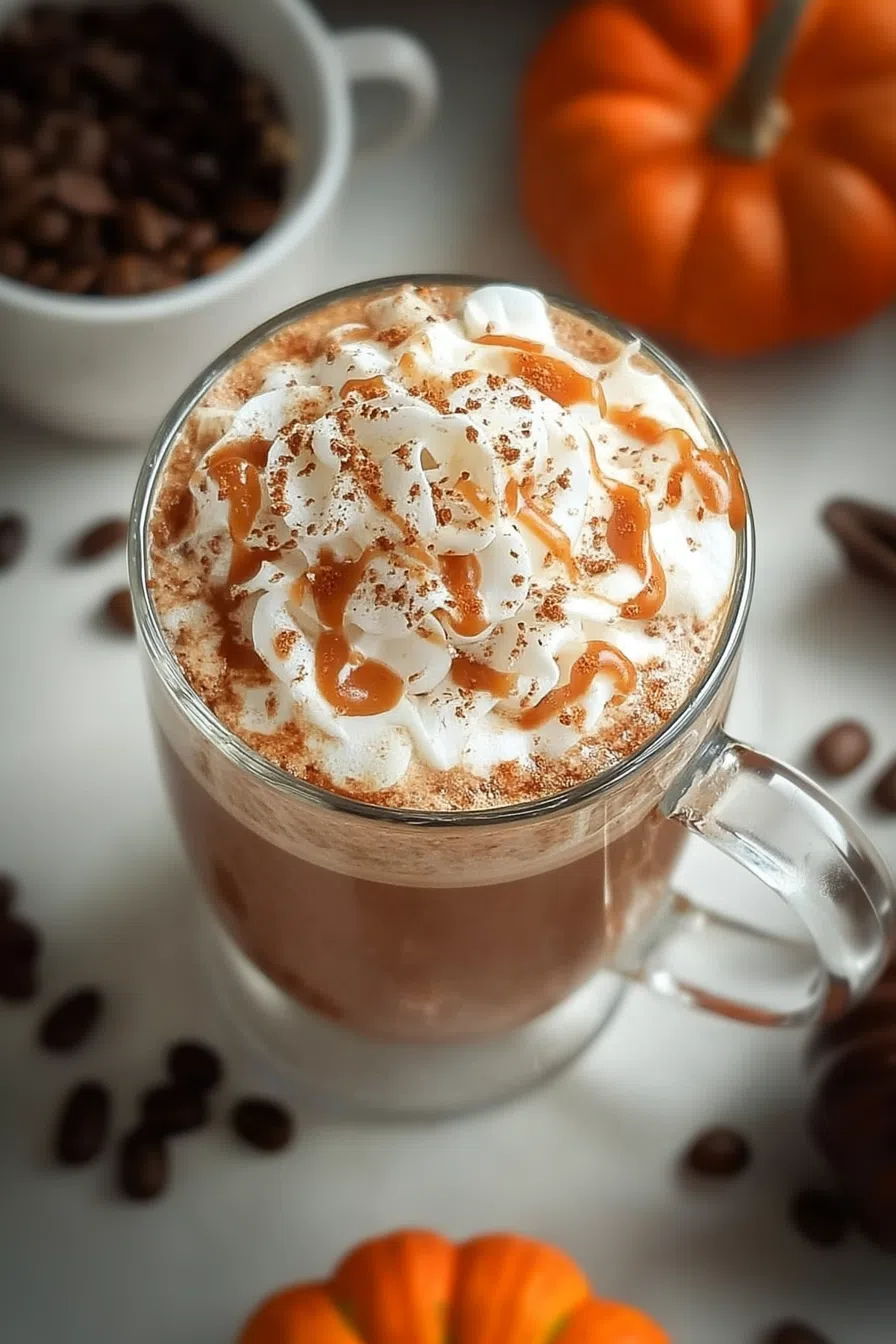 Creamy seasonal treat topped with crushed cookies and cinnamon.