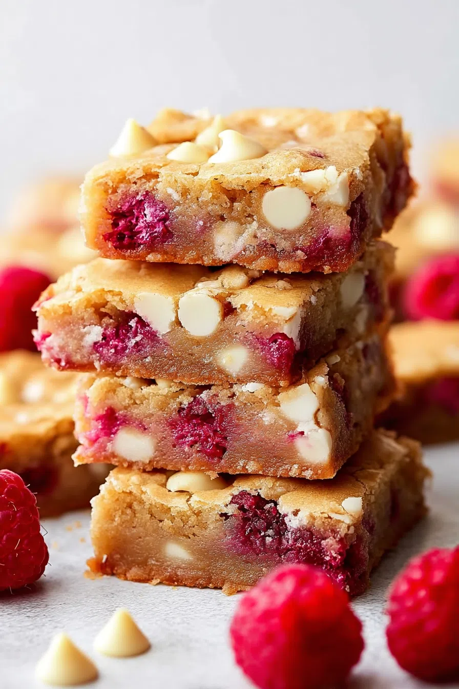 Close-up of a soft bar showing a gooey center and visible berries.