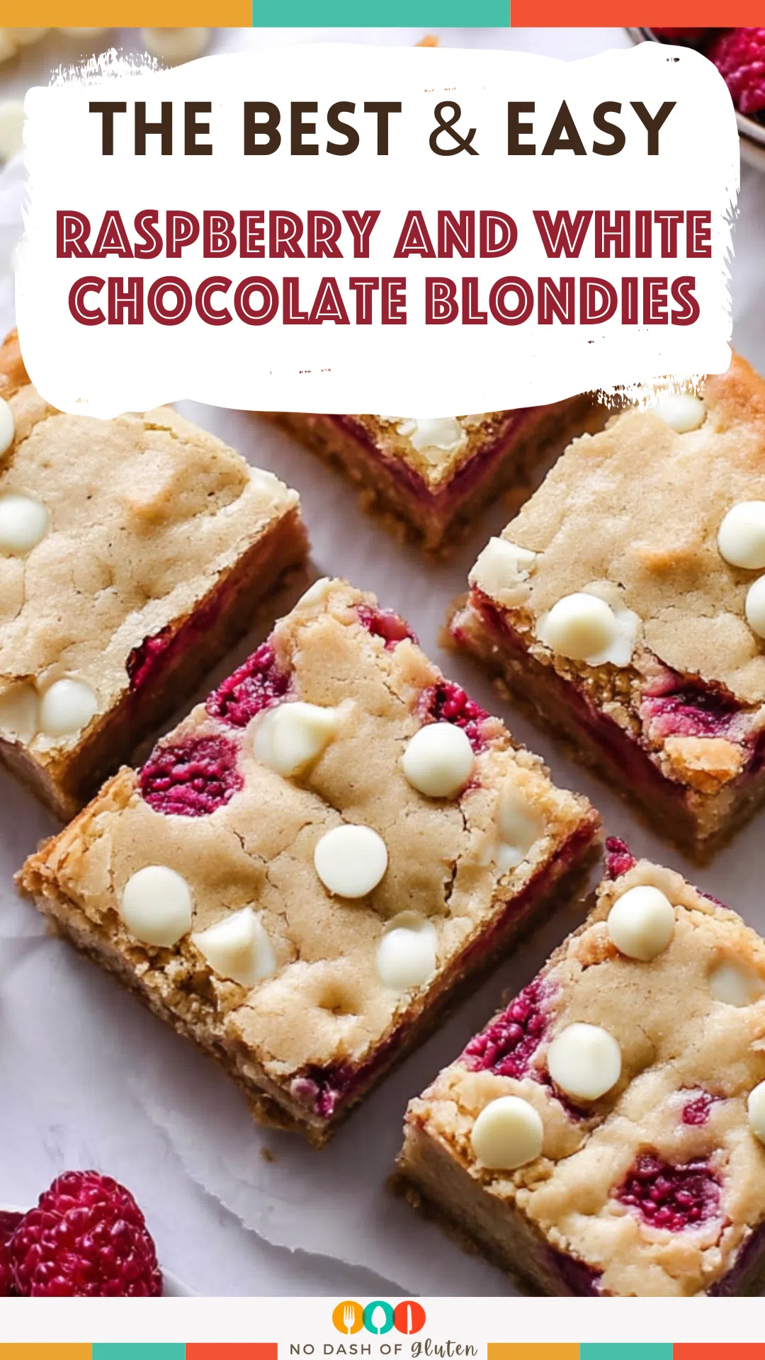 Raspberry and White Chocolate Blondies