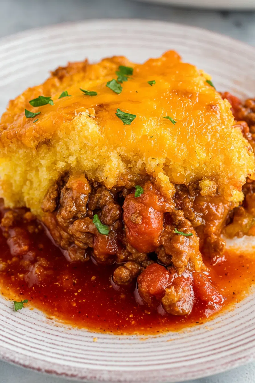 Close-up of a square slice on a plate, showing the layered texture.