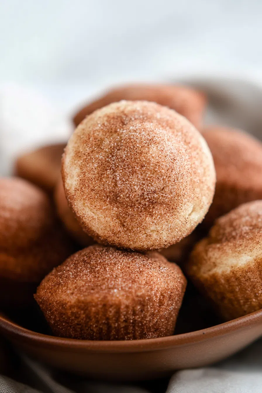 Top-down view of multiple pastries with a slightly cracked surface.