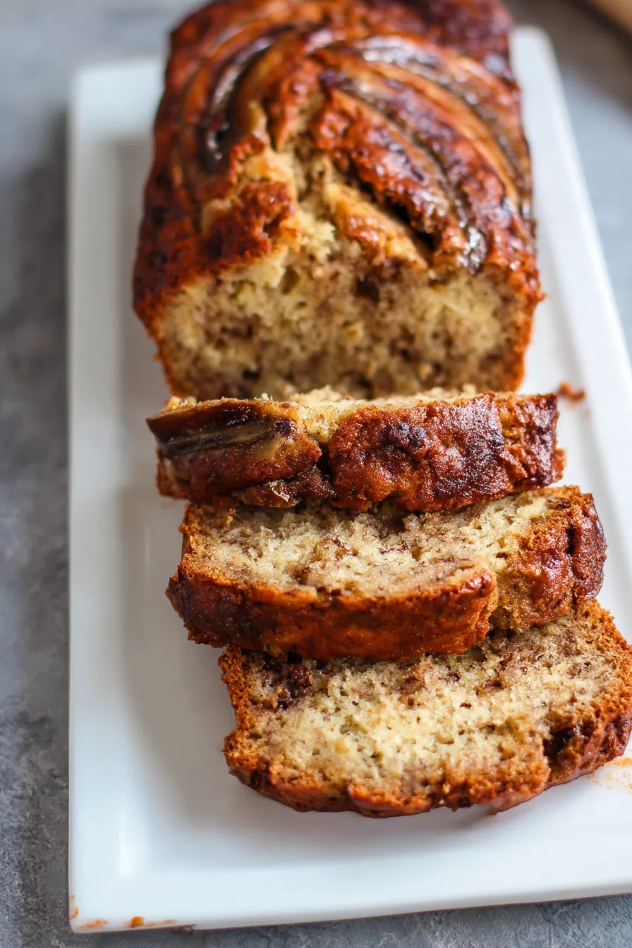 A few slices fanned out on a ceramic plate.