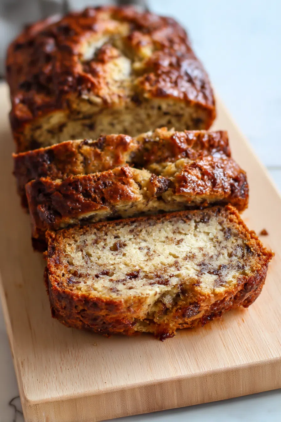 Thick slices arranged neatly on a wooden board.
