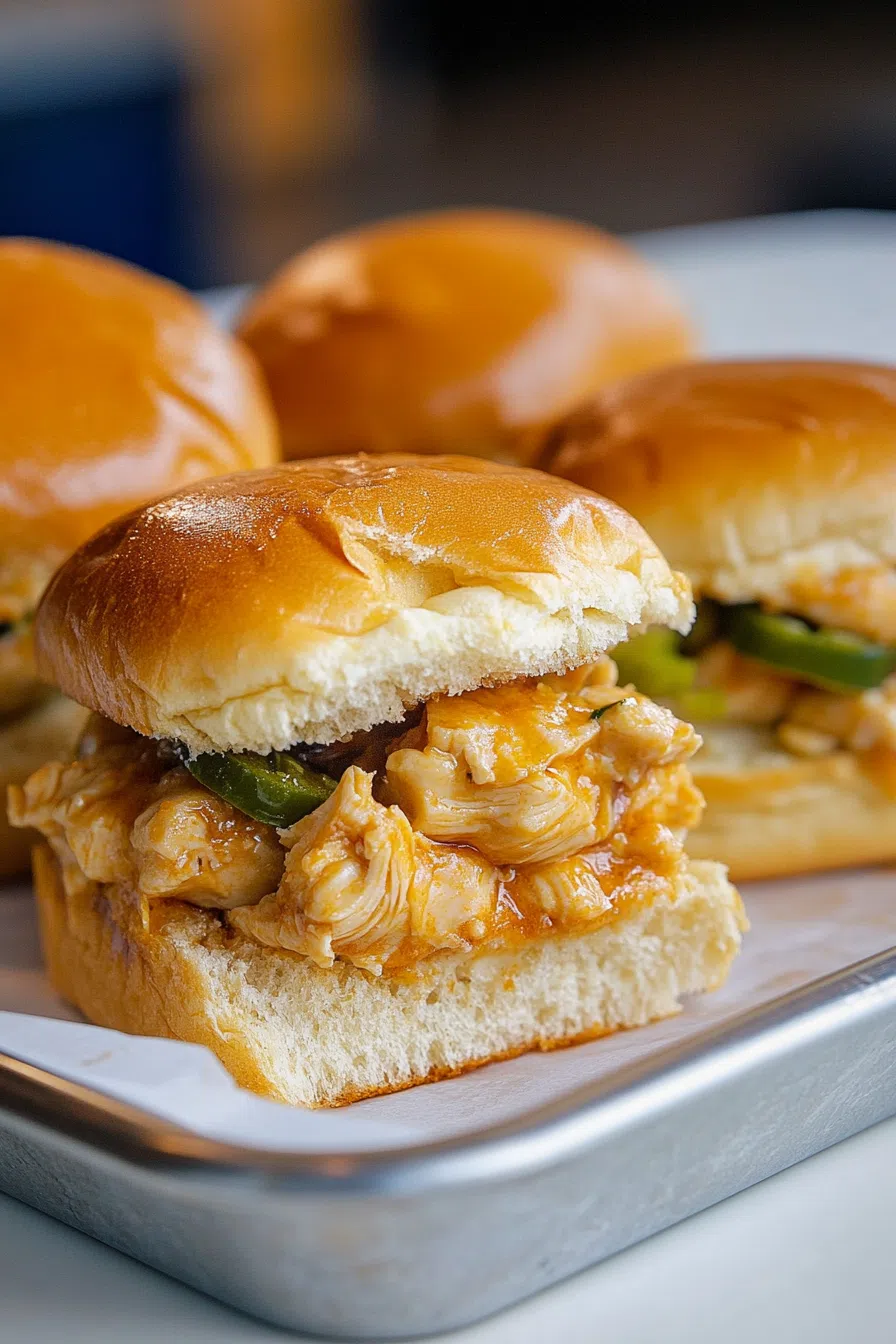 Overhead view of a party platter with toasted slider rolls.