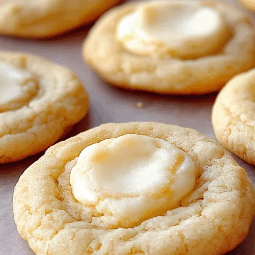 Close-up of soft, round cookies with slightly crisp edges.