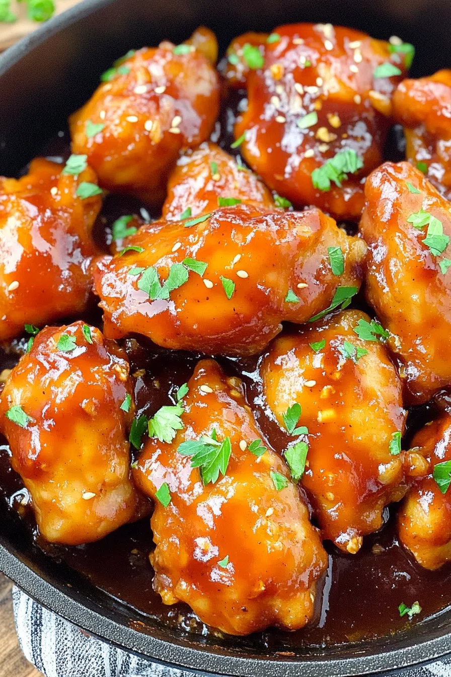 Golden-baked poultry pieces in a glossy, caramelized glaze.