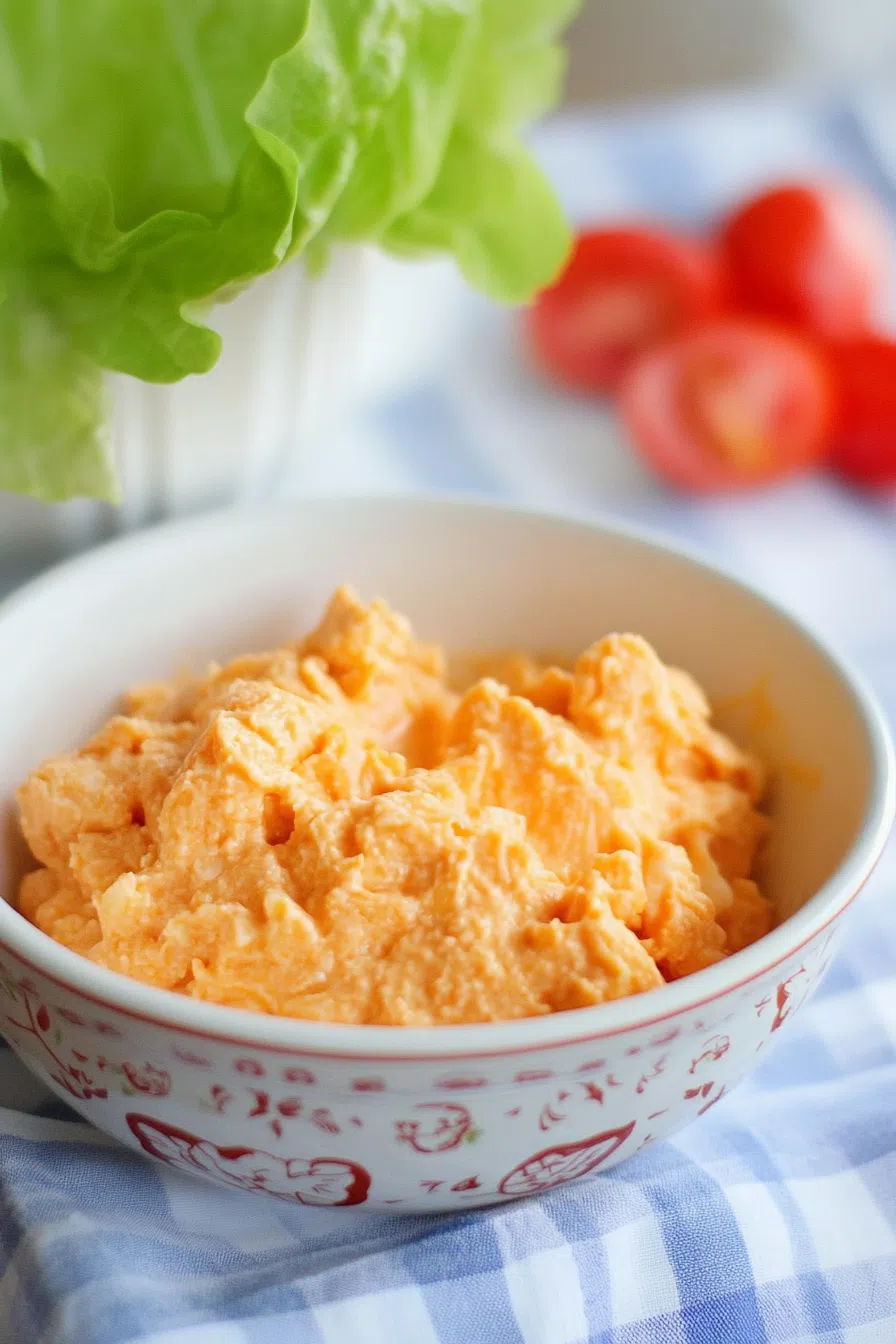 Light and fluffy fruit dessert with vibrant bits of cherry and pineapple throughout.