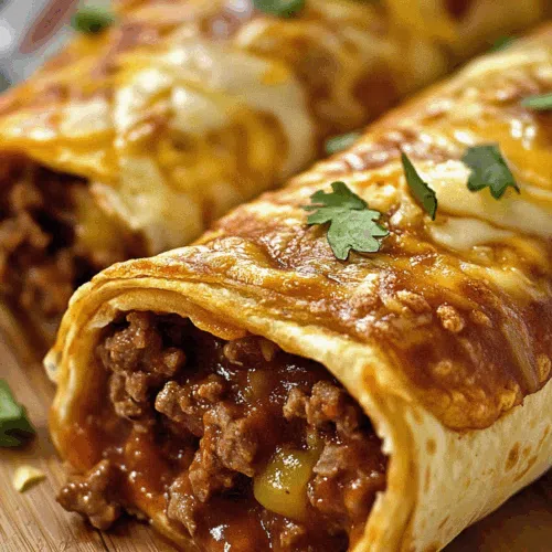 Wrapped entrée with a golden crust, topped with chopped herbs and a drizzle of sauce.