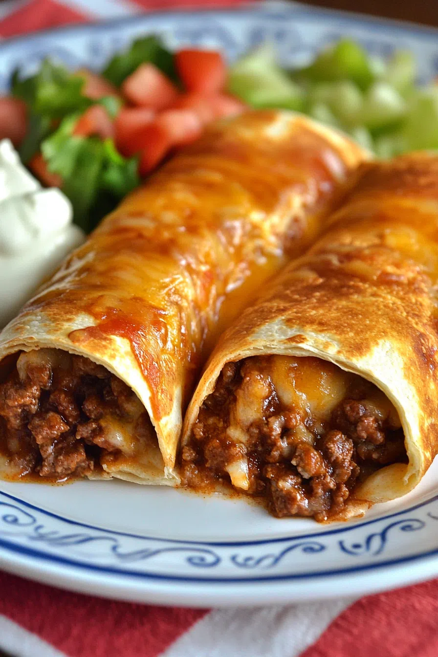 Dinner plate with a crunchy roll served alongside sour cream and guacamole.
