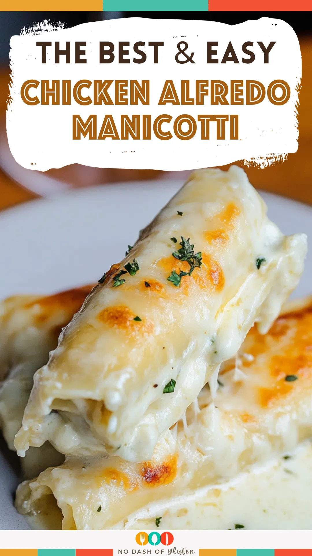 Chicken Alfredo Manicotti