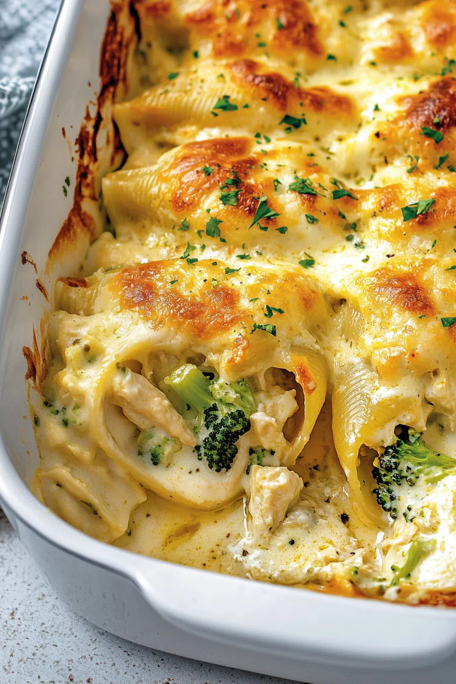 Serving of tender pasta filled with savory ingredients and covered in a rich sauce