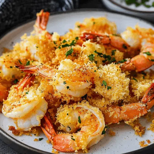 Textured, golden bites resting on a serving platter with herbs scattered on top
