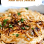 French Onion Chicken and Rice Skillet