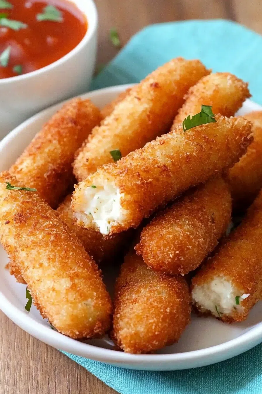 Close-up of melted cheese stretching from a freshly bitten snack