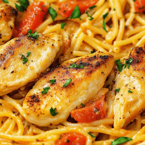 Close-up of al dente noodles tossed with sautéed vegetables and a savory sauce.