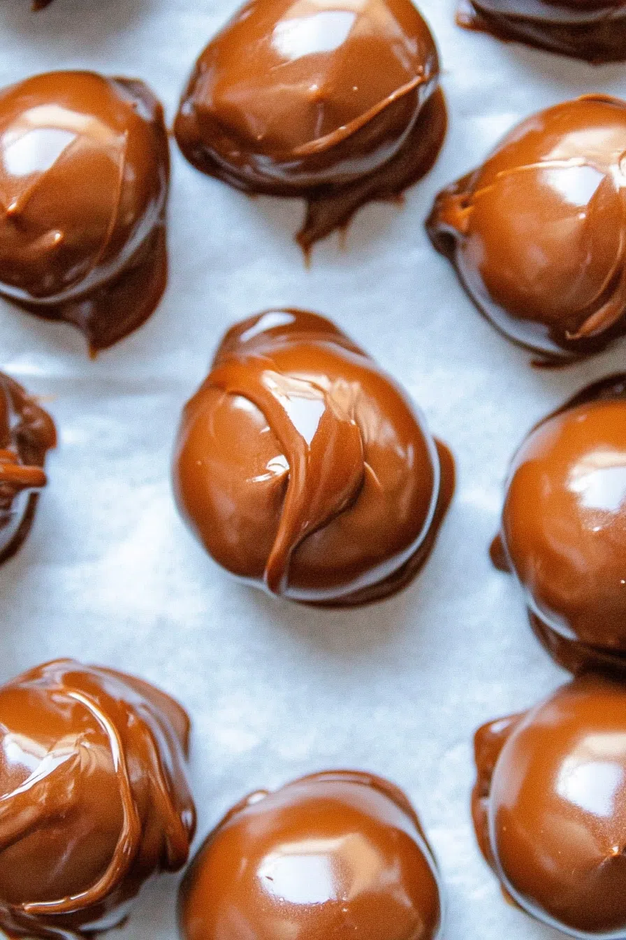 Homemade confections with creamy centers and a firm chocolate coating.
